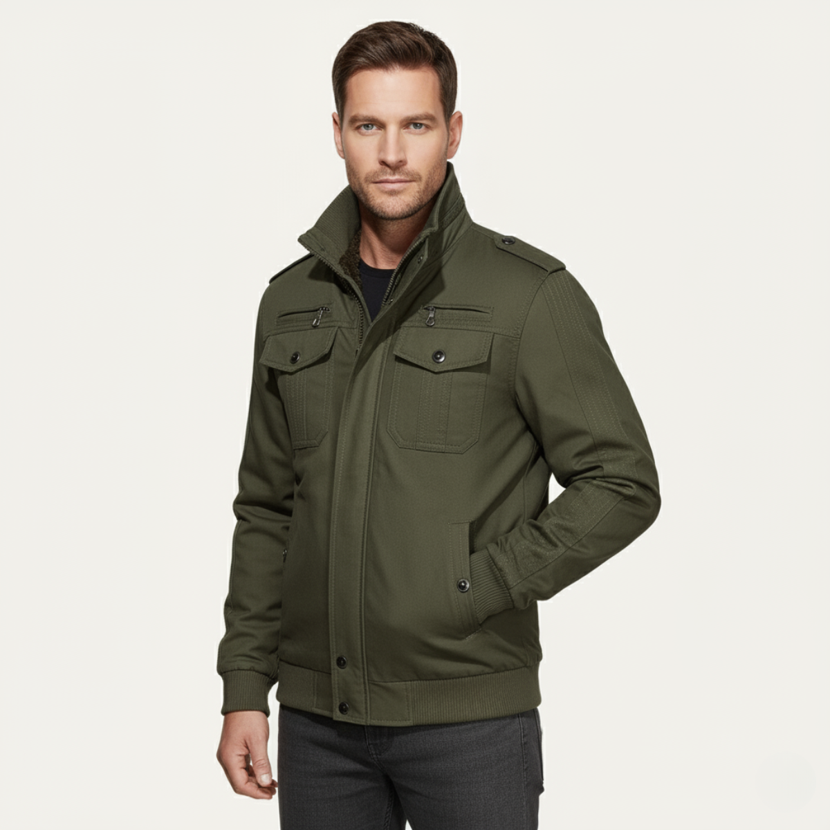 The Fairfax - blouson aviateur pour homme avec doublure en polaire