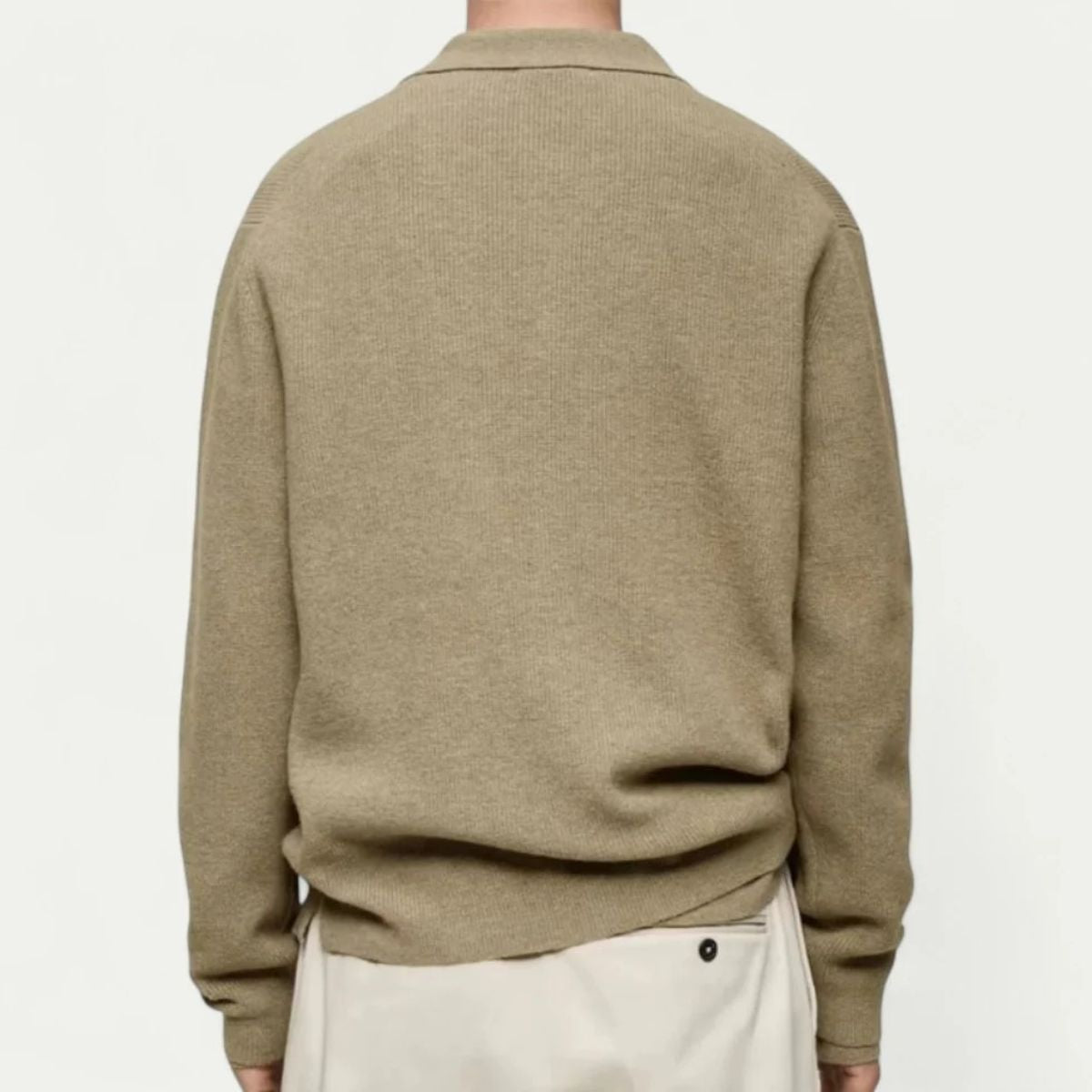 The Positano - Cardigan Tricoté Élégant pour Hommes - Col Revers et Boutons Frontaux