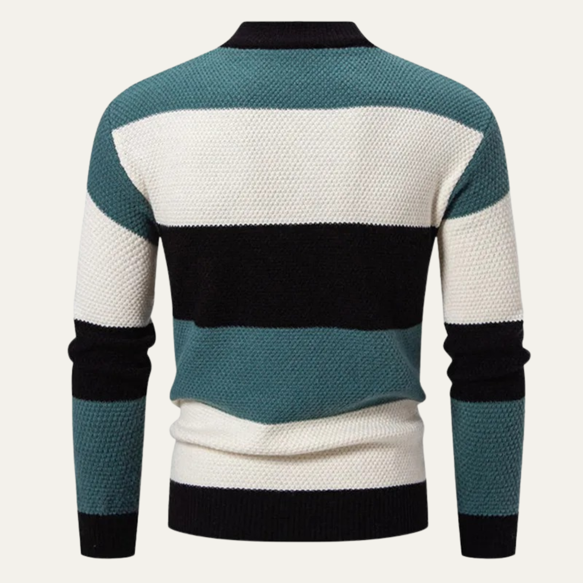 The San Candido – pull homme en tricot torsadé à blocs de couleur