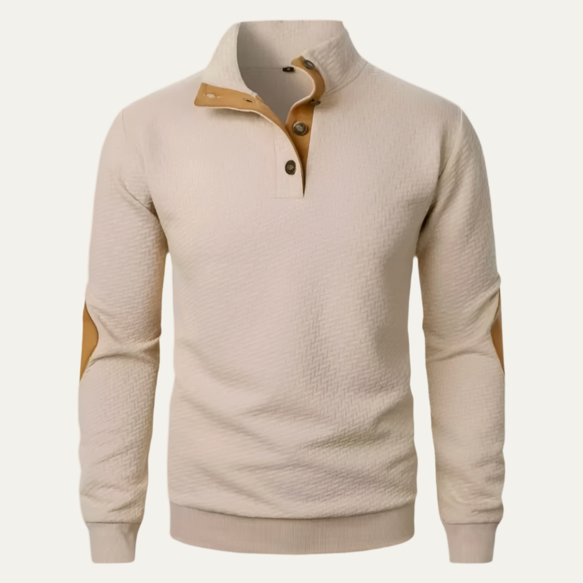 The Oxford – Pull Col Boutonné Homme Laine Mérinos Renforcé