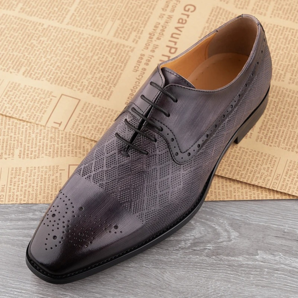 The Bolzano - Les Chaussures de Ville en Cuir pour Hommes – Chaussures à Lacets Élégantes