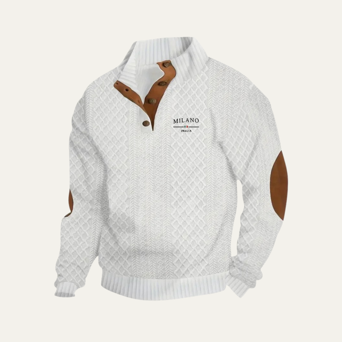 The Harringdale - Pull à col zippé Milano pour homme avec renforts aux coudes