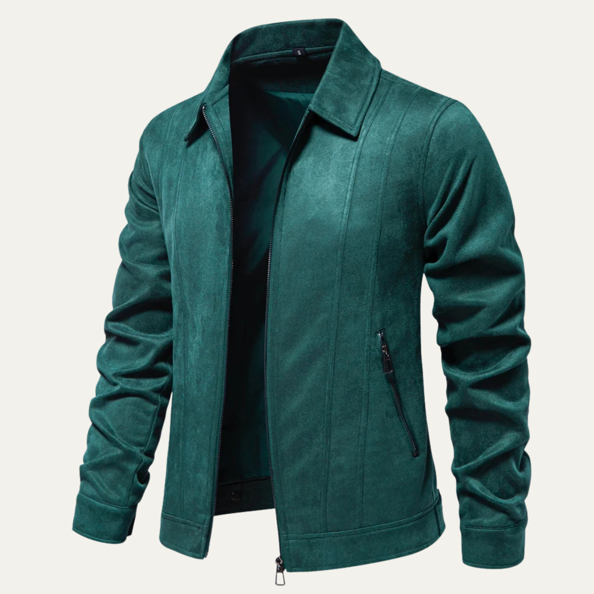 The Northgate - Veste en Cuir Biker Zippée Décontractée pour Homme