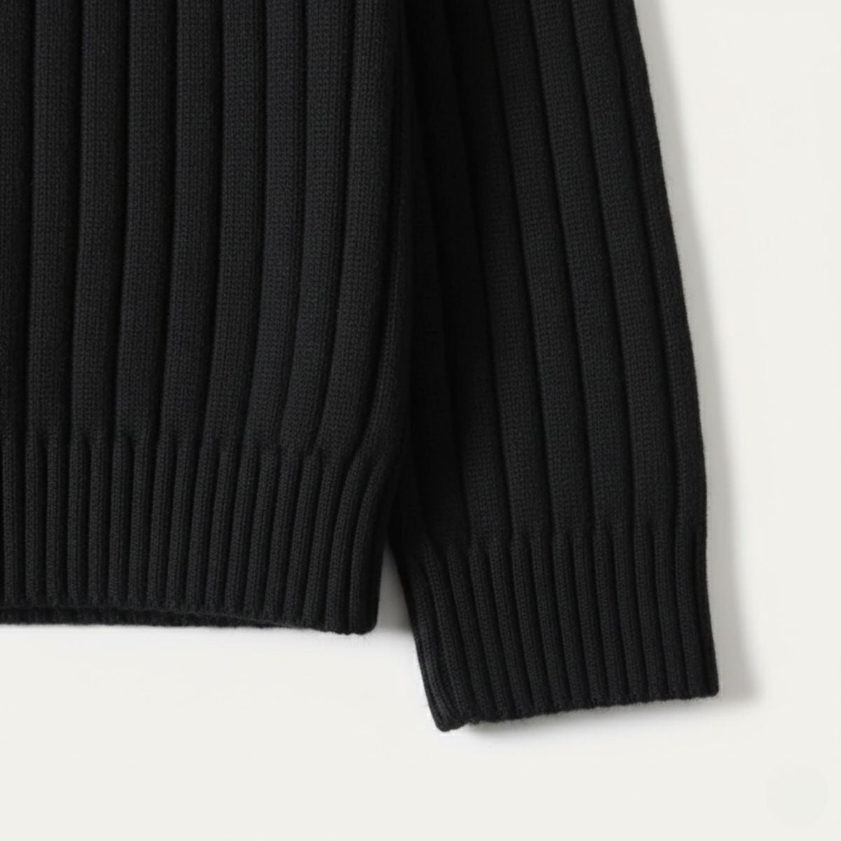 The Manchester - Pull Col Roulé en Laine Côtelé pour Homme