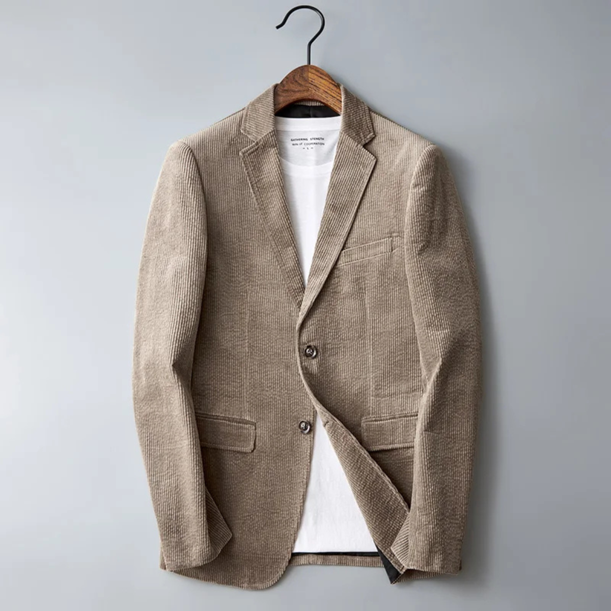 The Ellwood - La Veste Blazer Casual Slim Fit en Velours Côtelé pour Homme
