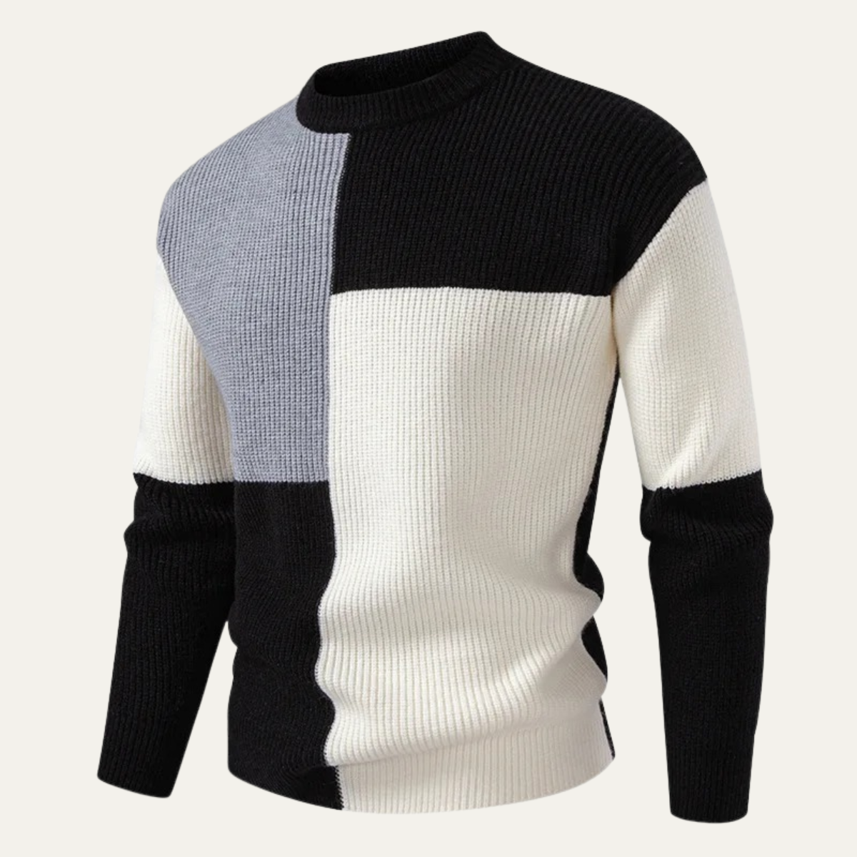 The Caldaro – pull en maille color block chaud pour homme