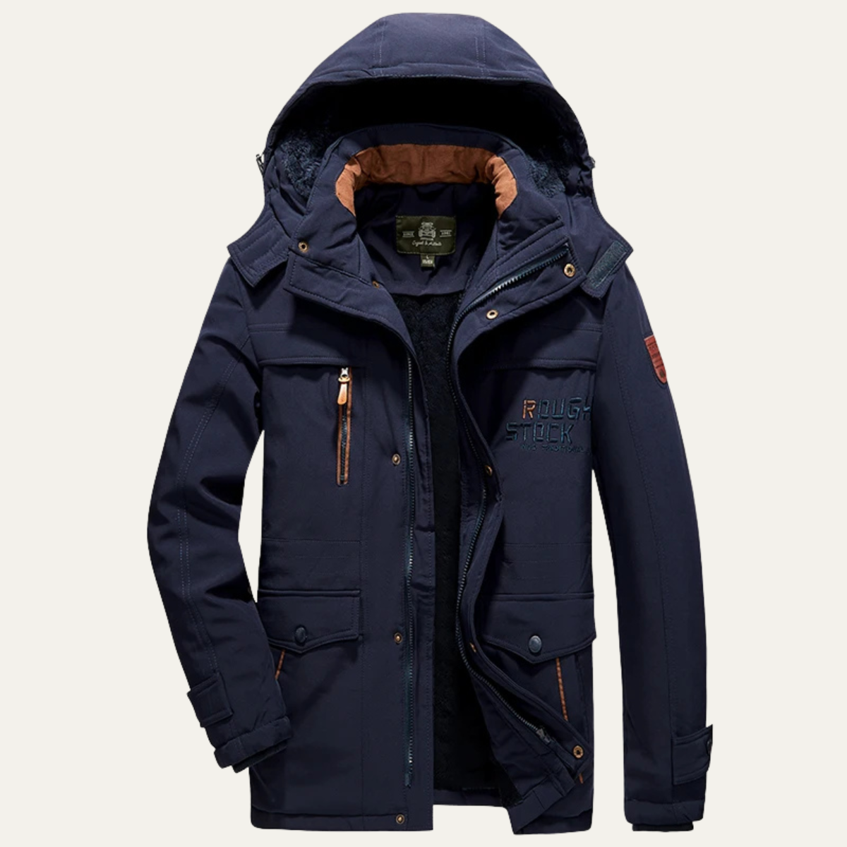 The Bellmont - Parka épaisse et chaude pour homme avec doublure en fourrure