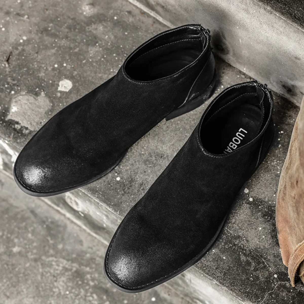 The Vicenza - Bottines en cuir suédé pour homme avec fermeture à glissière