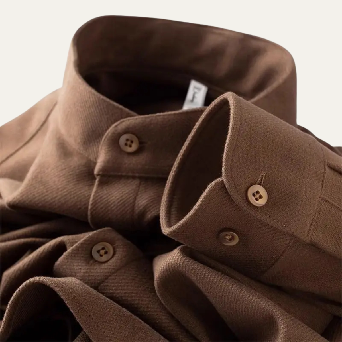 The Rockwell - Chemise en flanelle épaisse pour homme avec col montant