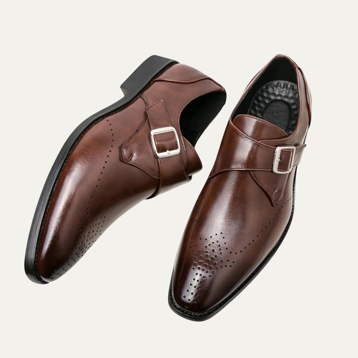 The Asiago - Chaussures de Ville en Cuir à Boucle pour Hommes