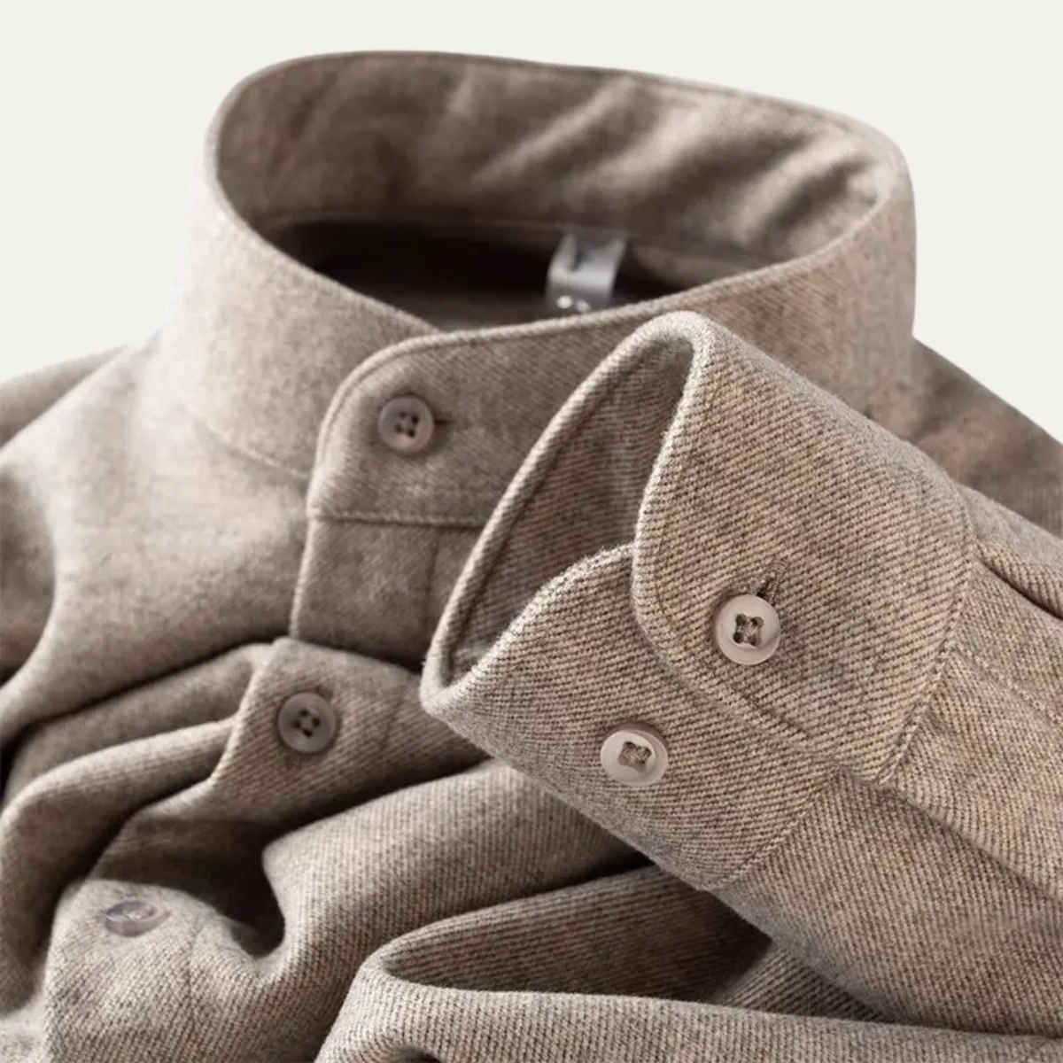 The Rockwell - Chemise en flanelle épaisse pour homme avec col montant