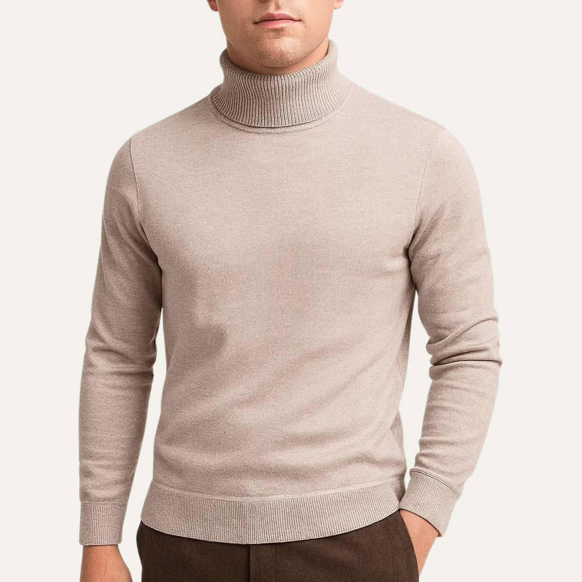 The Banbury - Pull à col roulé classique pour homme