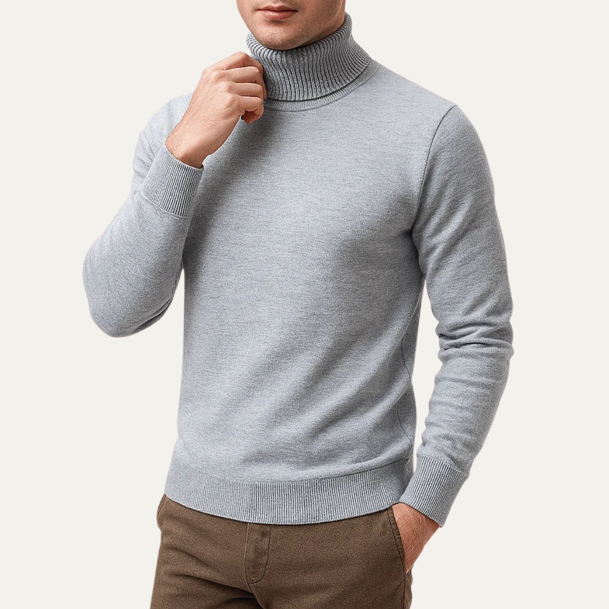 The Banbury - Pull à col roulé classique pour homme
