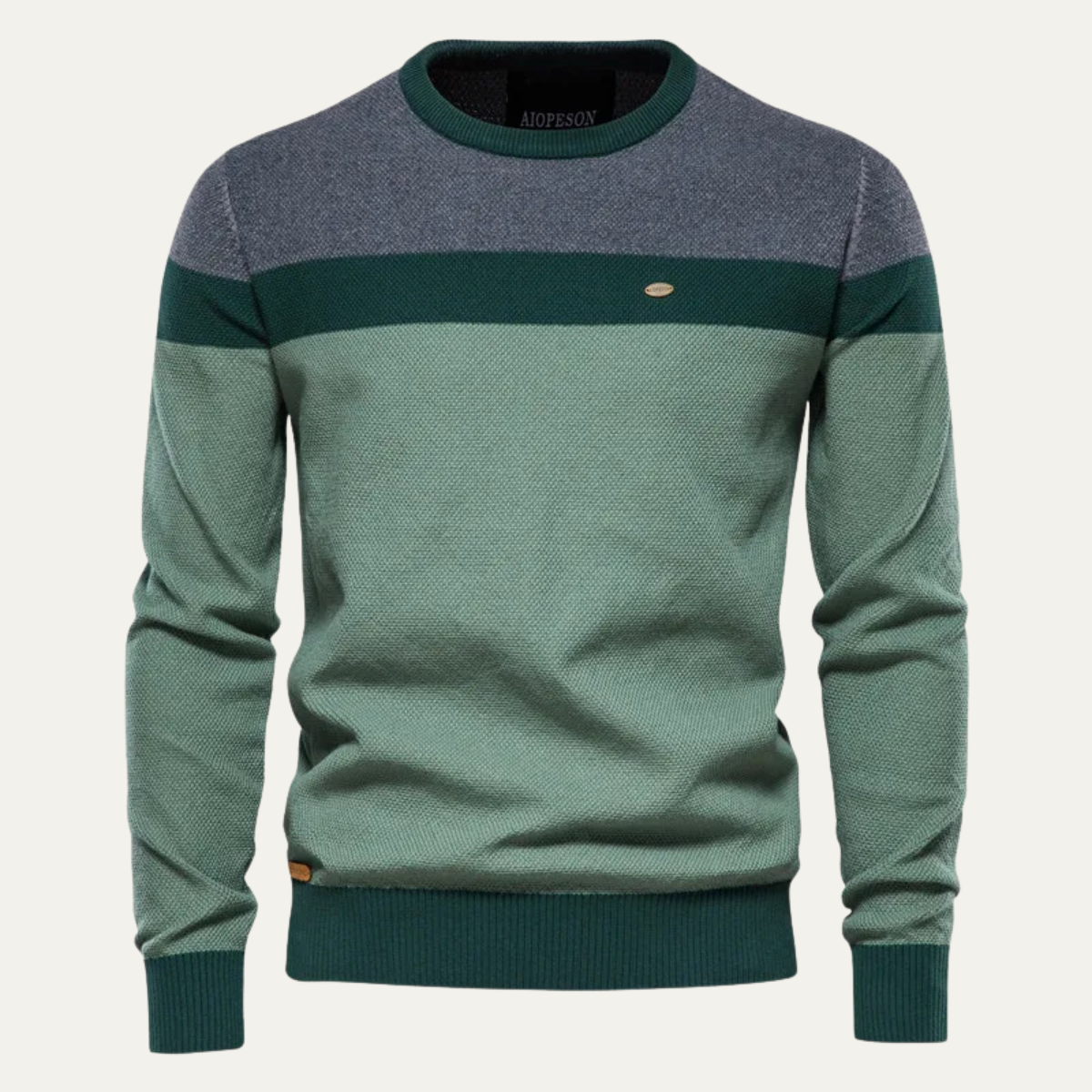The Richmond - Pull-over décontracté à col rond en coton pour homme