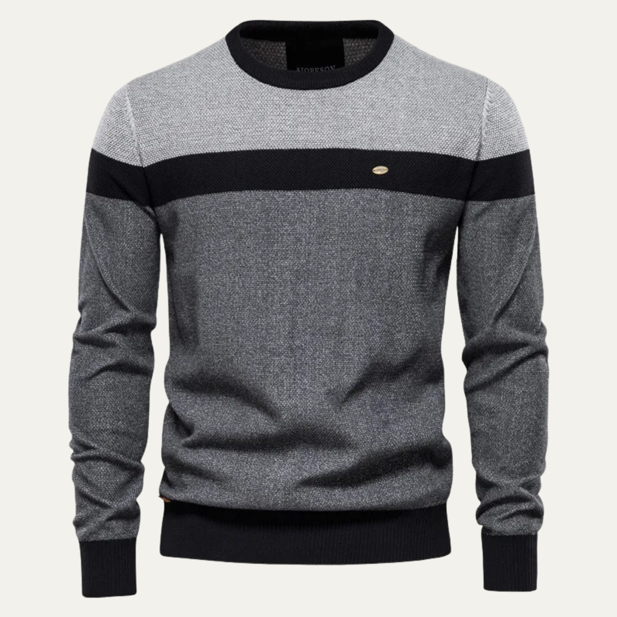 The Richmond - Pull-over décontracté à col rond en coton pour homme