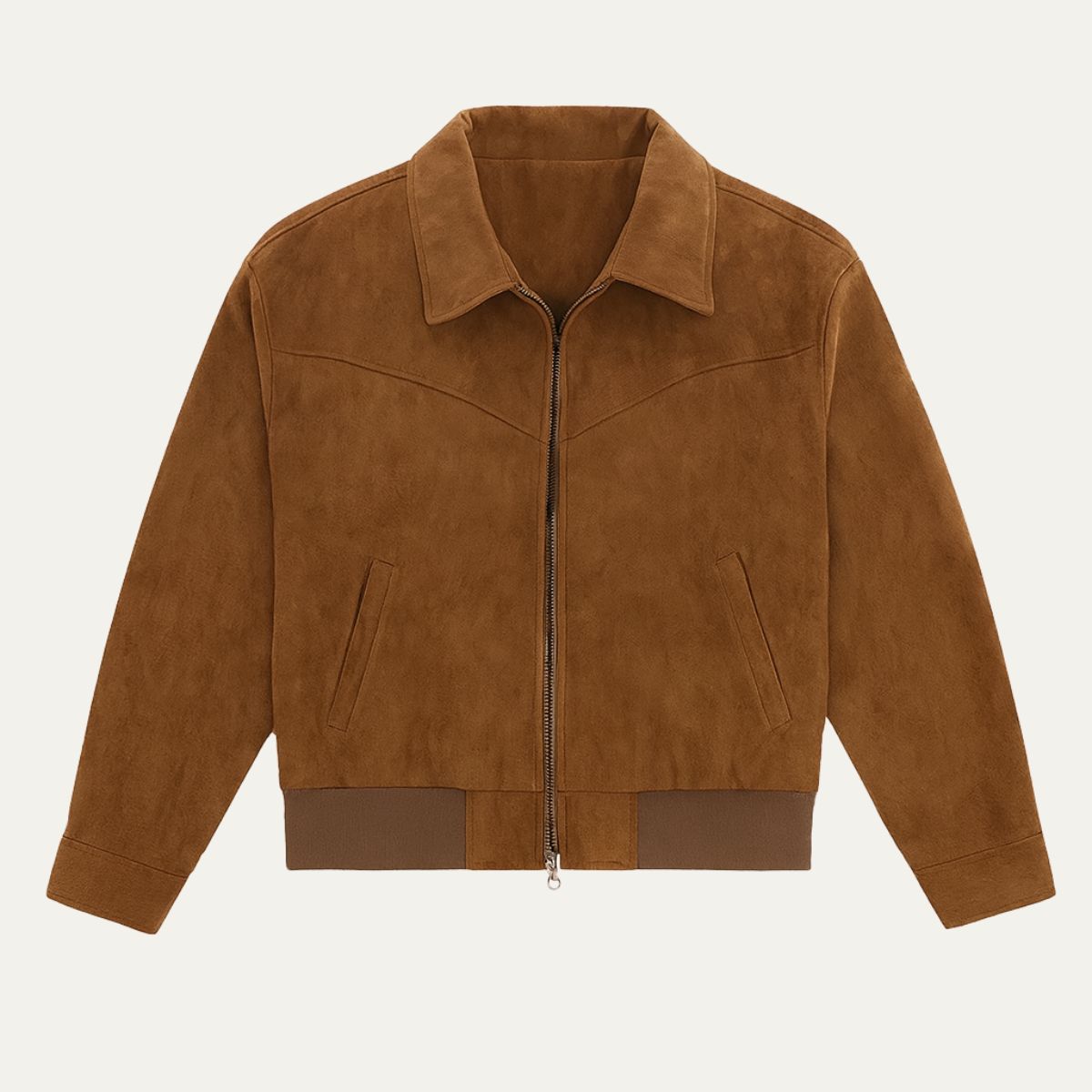 The Madrid - Blouson aviateur classique en cuir suédé pour homme