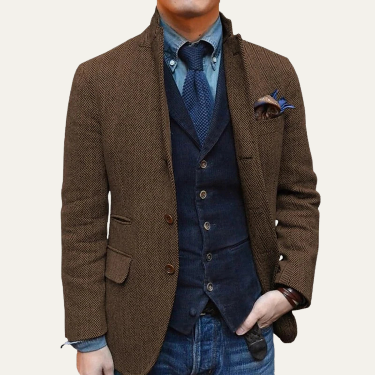 The Thurlestone - Veste blazer en laine à un bouton pour homme