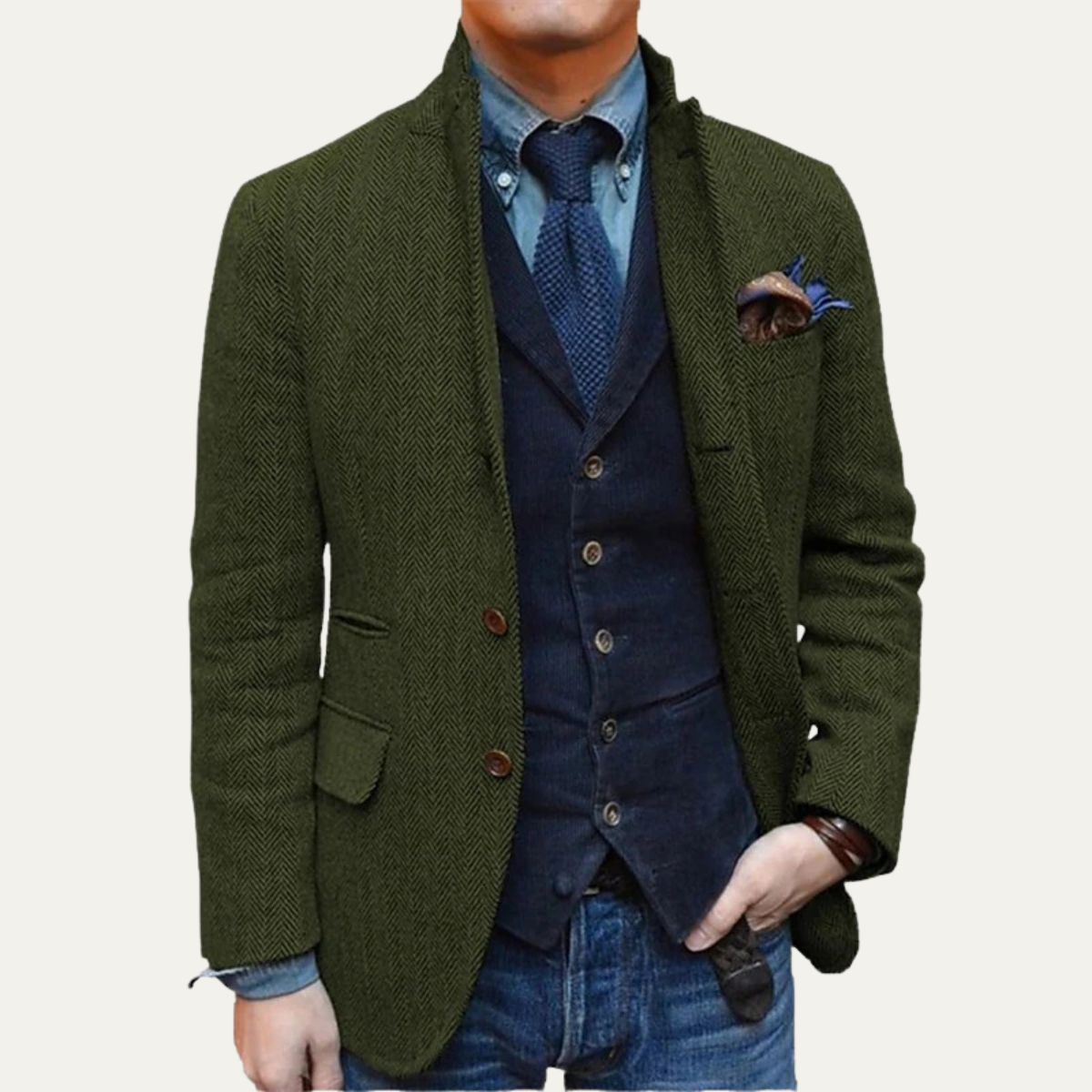The Thurlestone - Veste blazer en laine à un bouton pour homme