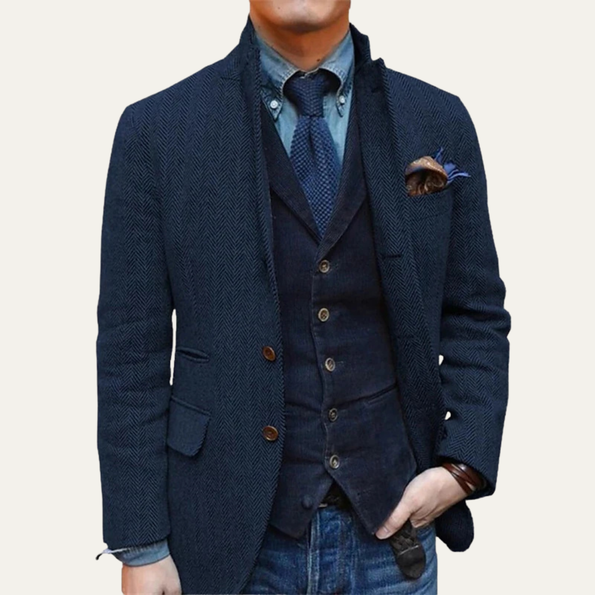 The Thurlestone - Veste blazer en laine à un bouton pour homme