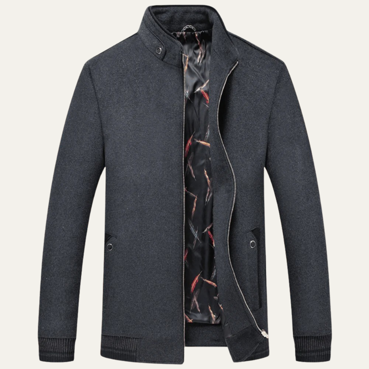 The Mayfair Veste zippée élégante en laine pour homme
