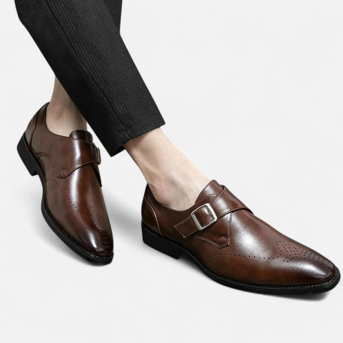 The Asiago - Chaussures de Ville en Cuir à Boucle pour Hommes