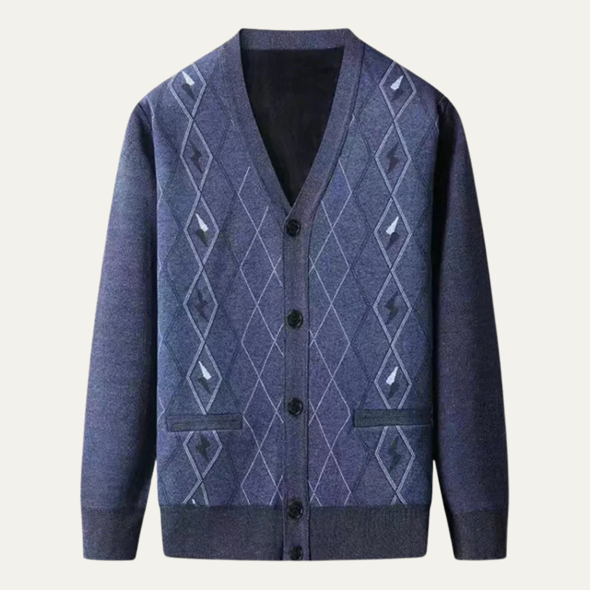 The Barra – Cardigan à Motif losanges Homme