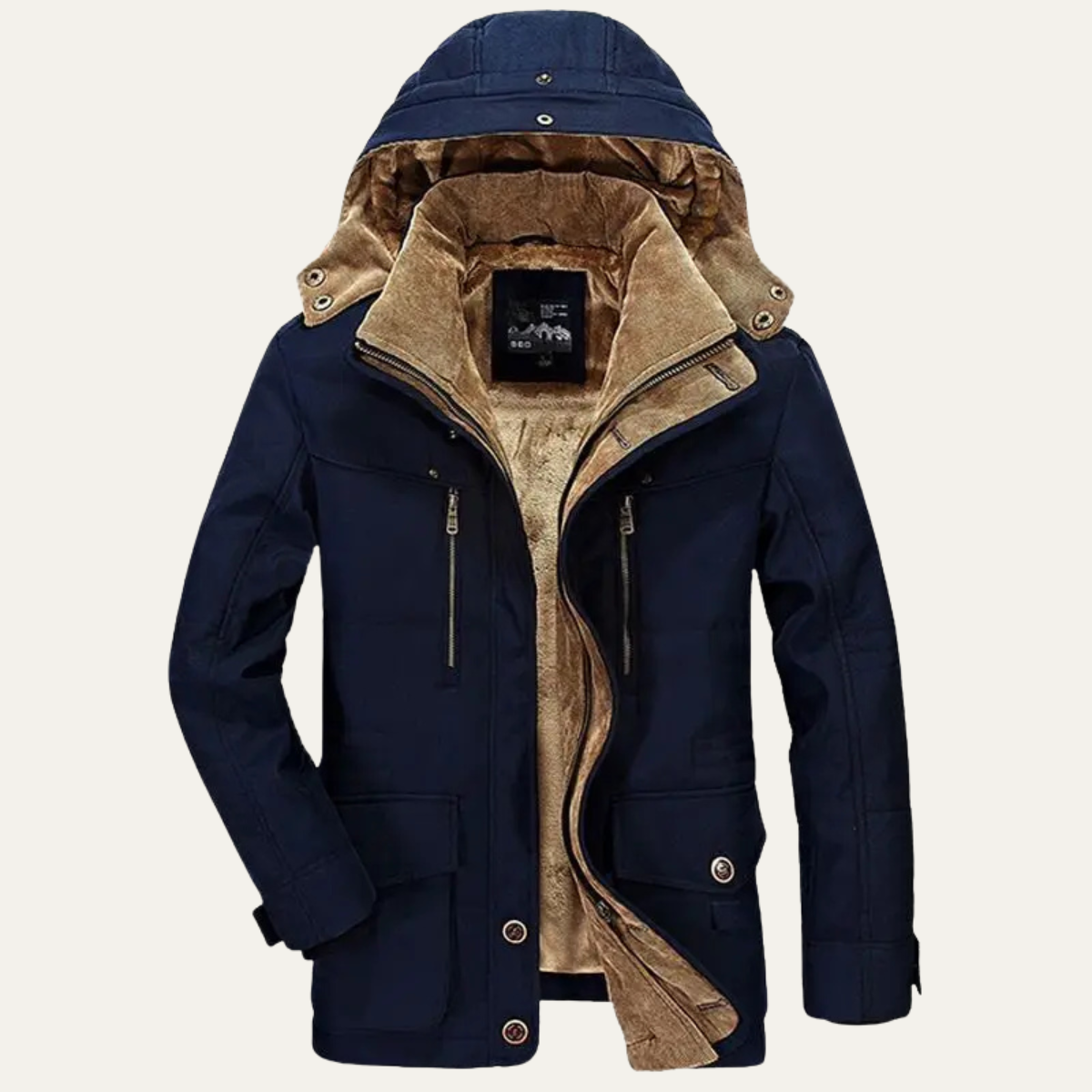 The Ashcroft - Manteau d'hiver pour homme avec capuche et doublure en polaire épaisse