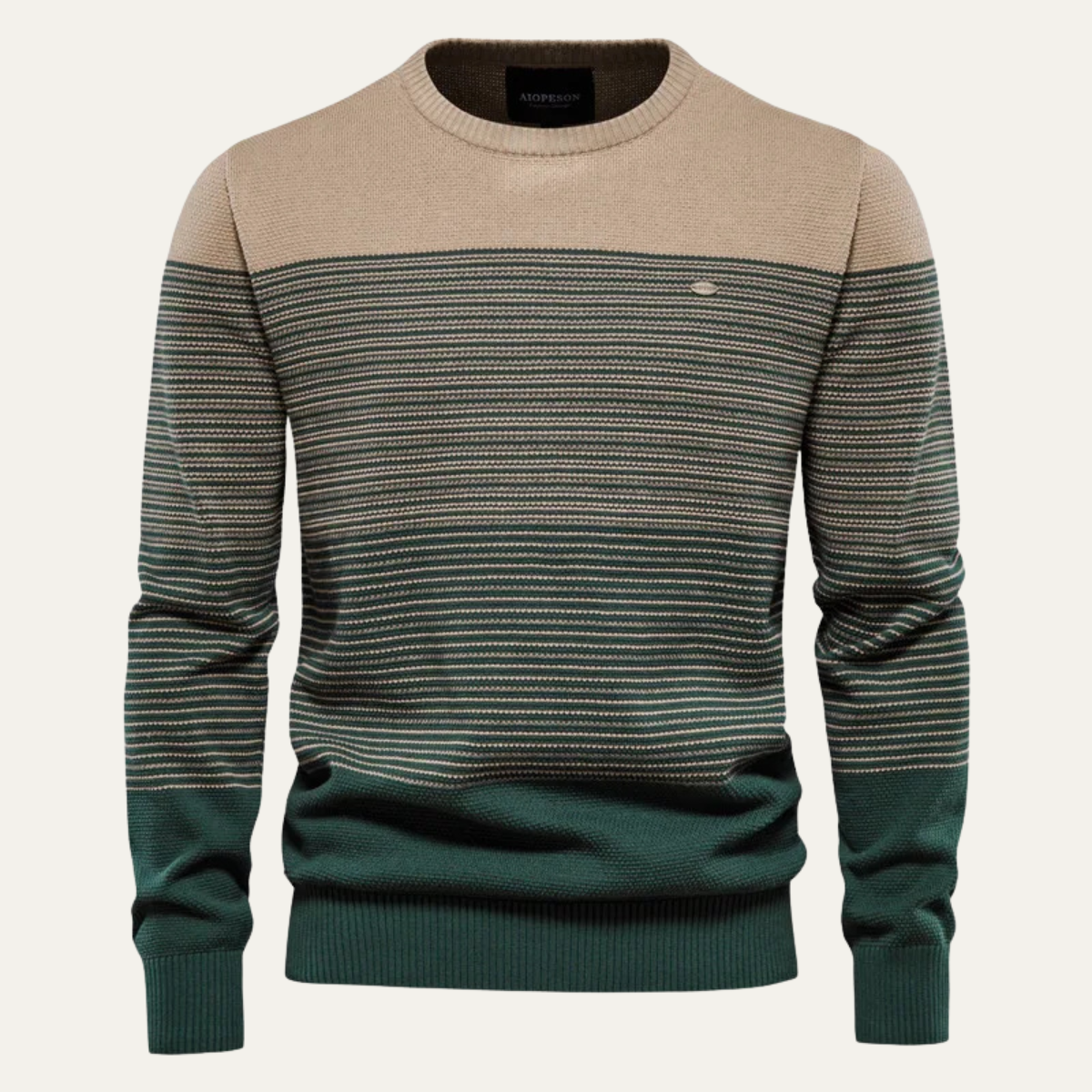 The Wembley - Pull Rayé Casual à Col Rond pour Homme