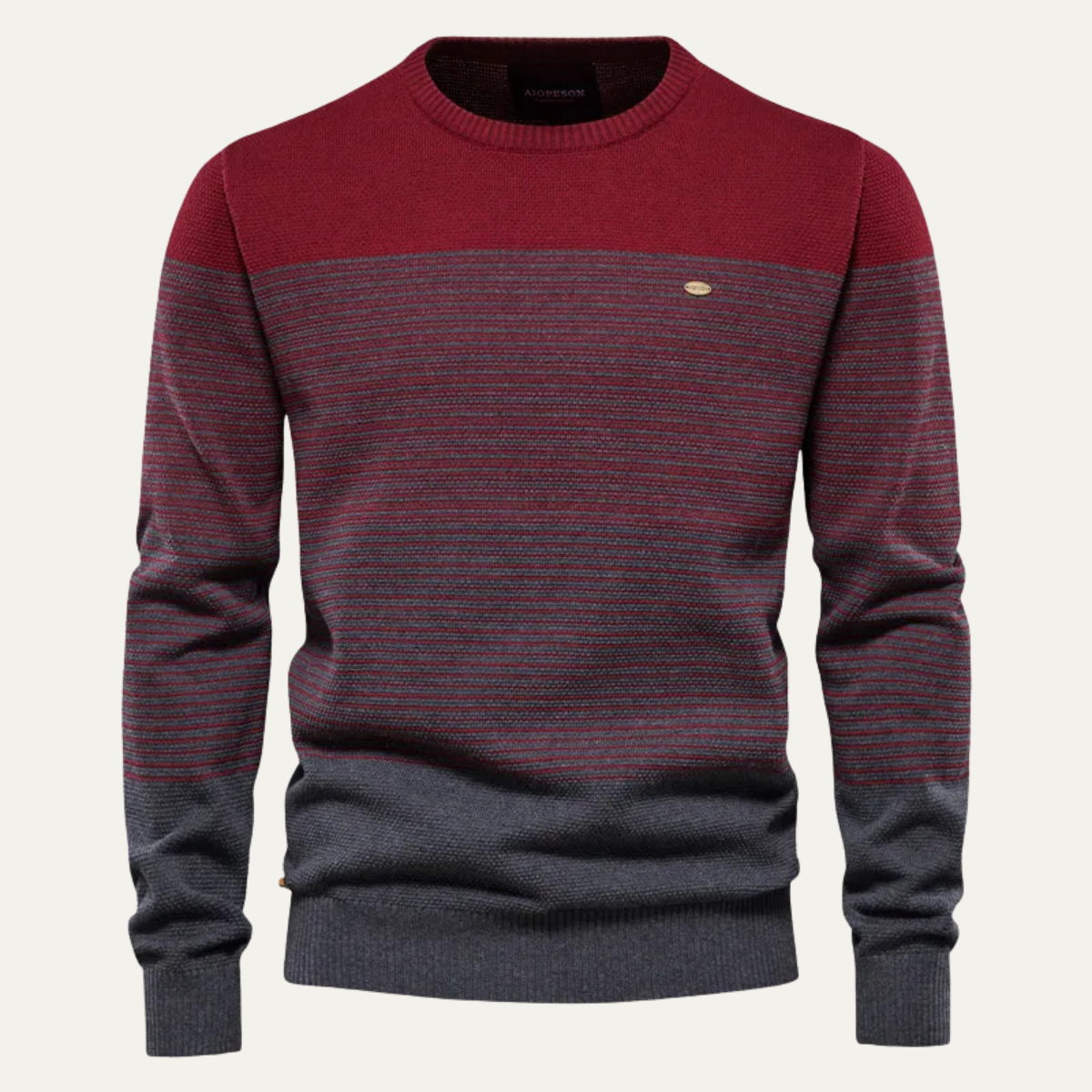 The Wembley - Pull Rayé Casual à Col Rond pour Homme