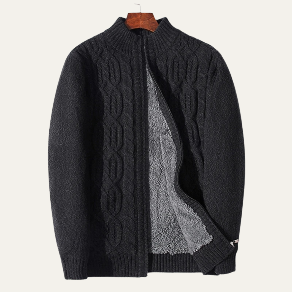 The Bellagio - Cardigan épais et chaud en laine polaire tricotée pour homme