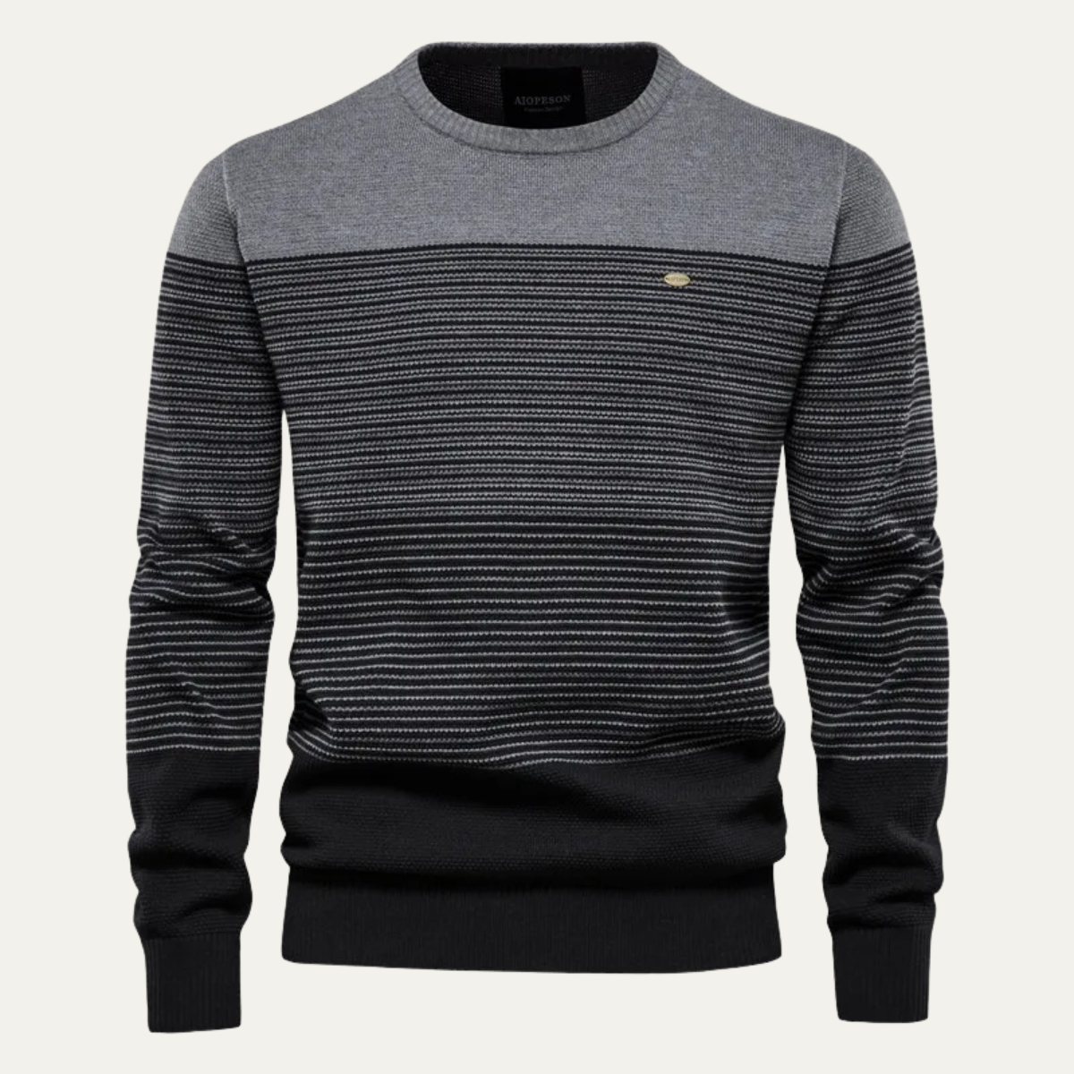 The Wembley - Pull Rayé Casual à Col Rond pour Homme