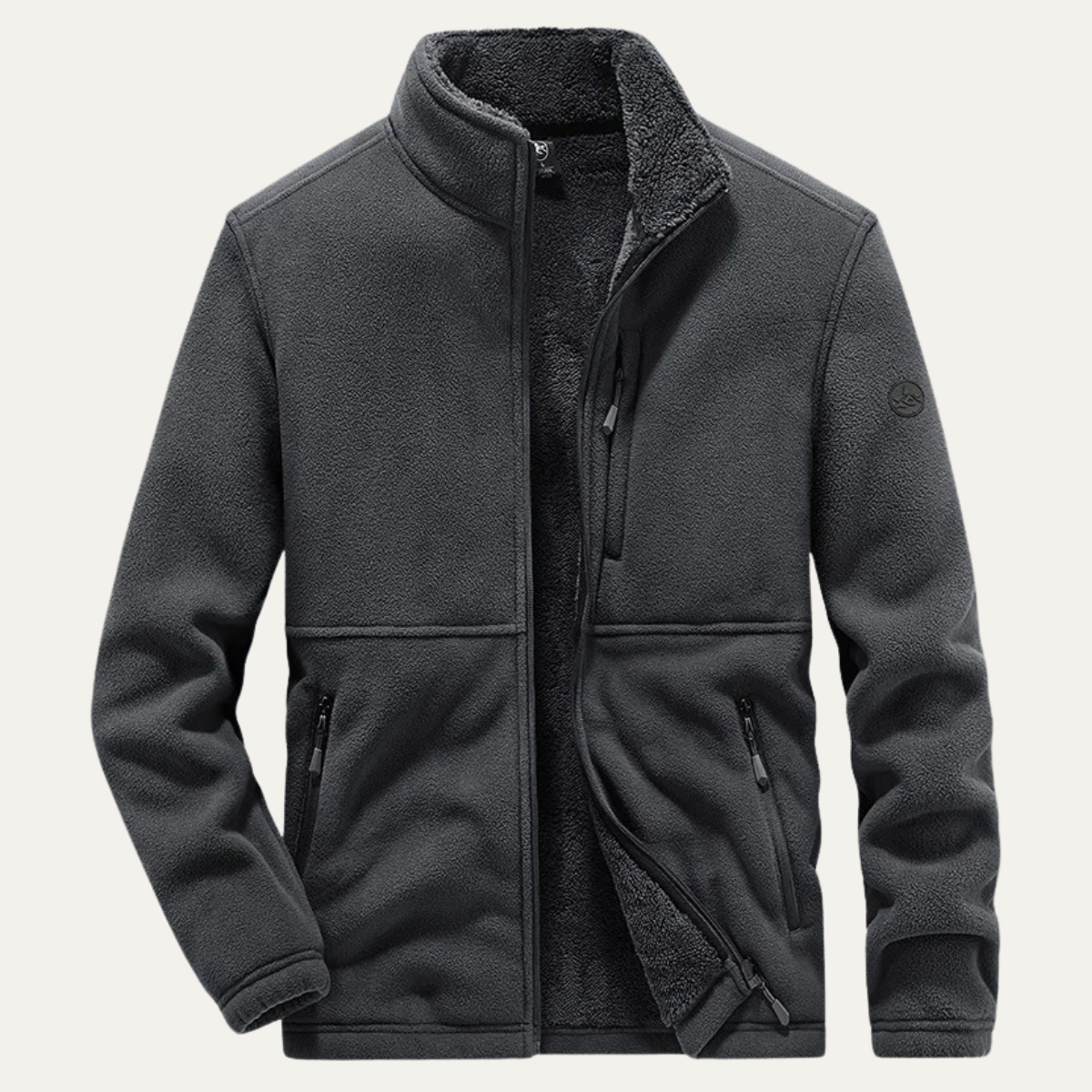 The Sutherland - Veste d'hiver zippée en polaire chaude Sherpa pour homme