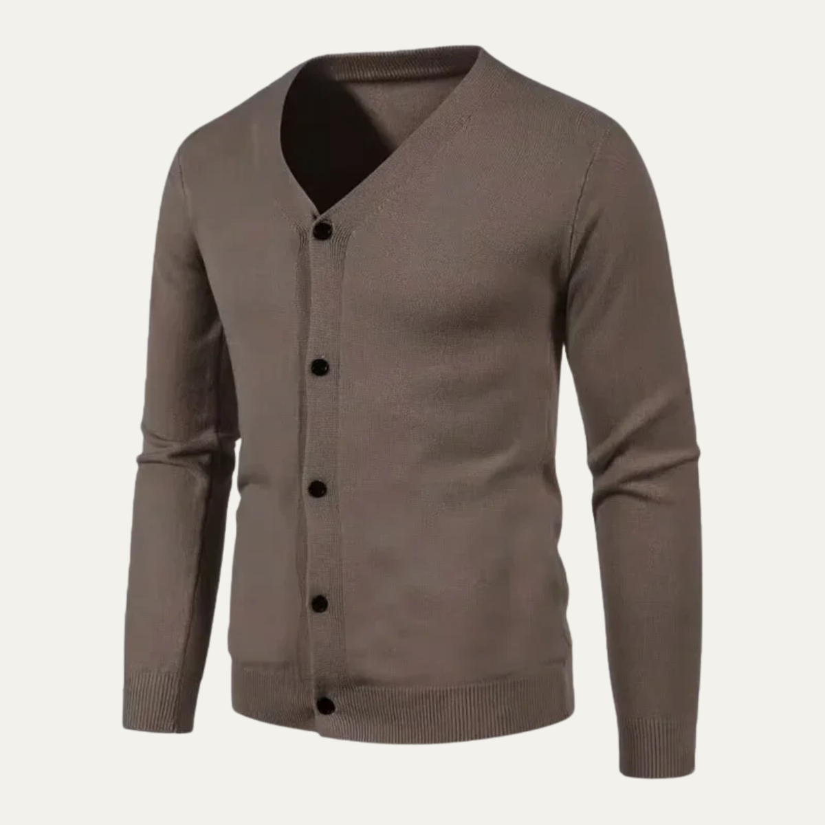 The Gloucester - Cardigan léger à boutons et col en V pour homme