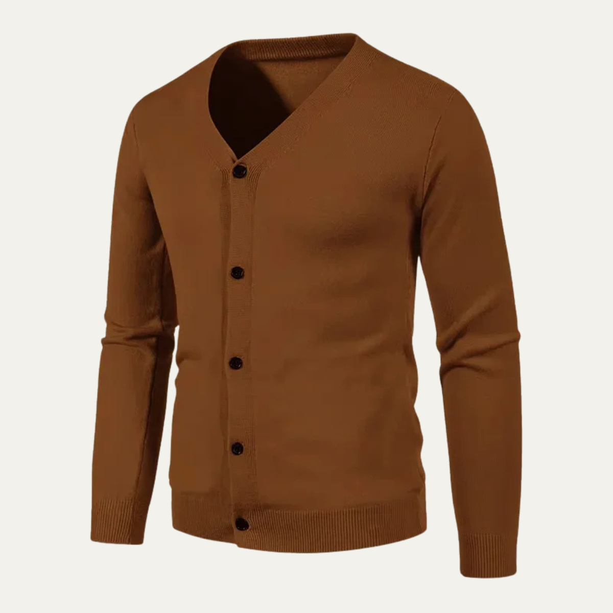 The Gloucester - Cardigan léger à boutons et col en V pour homme