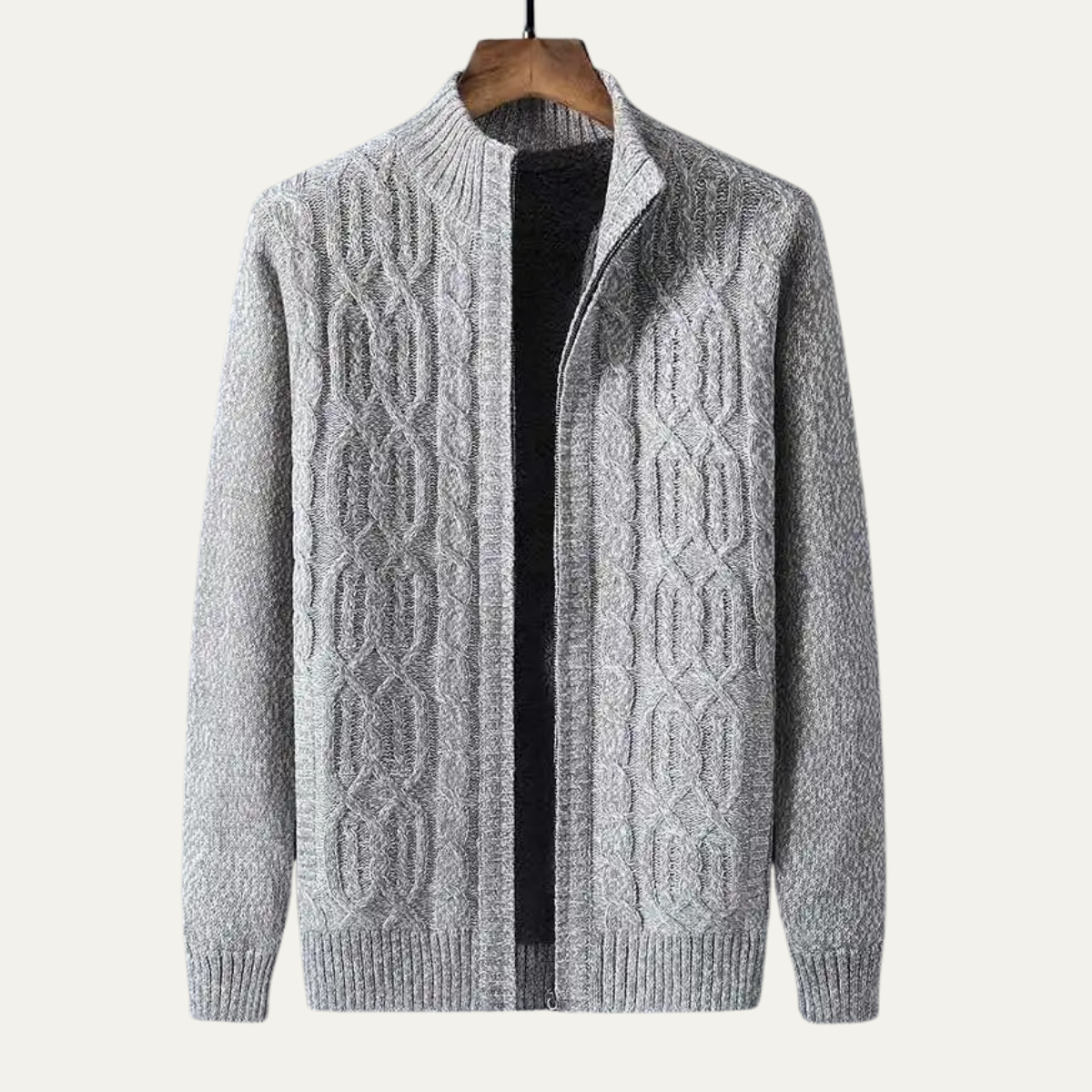 The Bellagio - Cardigan épais et chaud en laine polaire tricotée pour homme