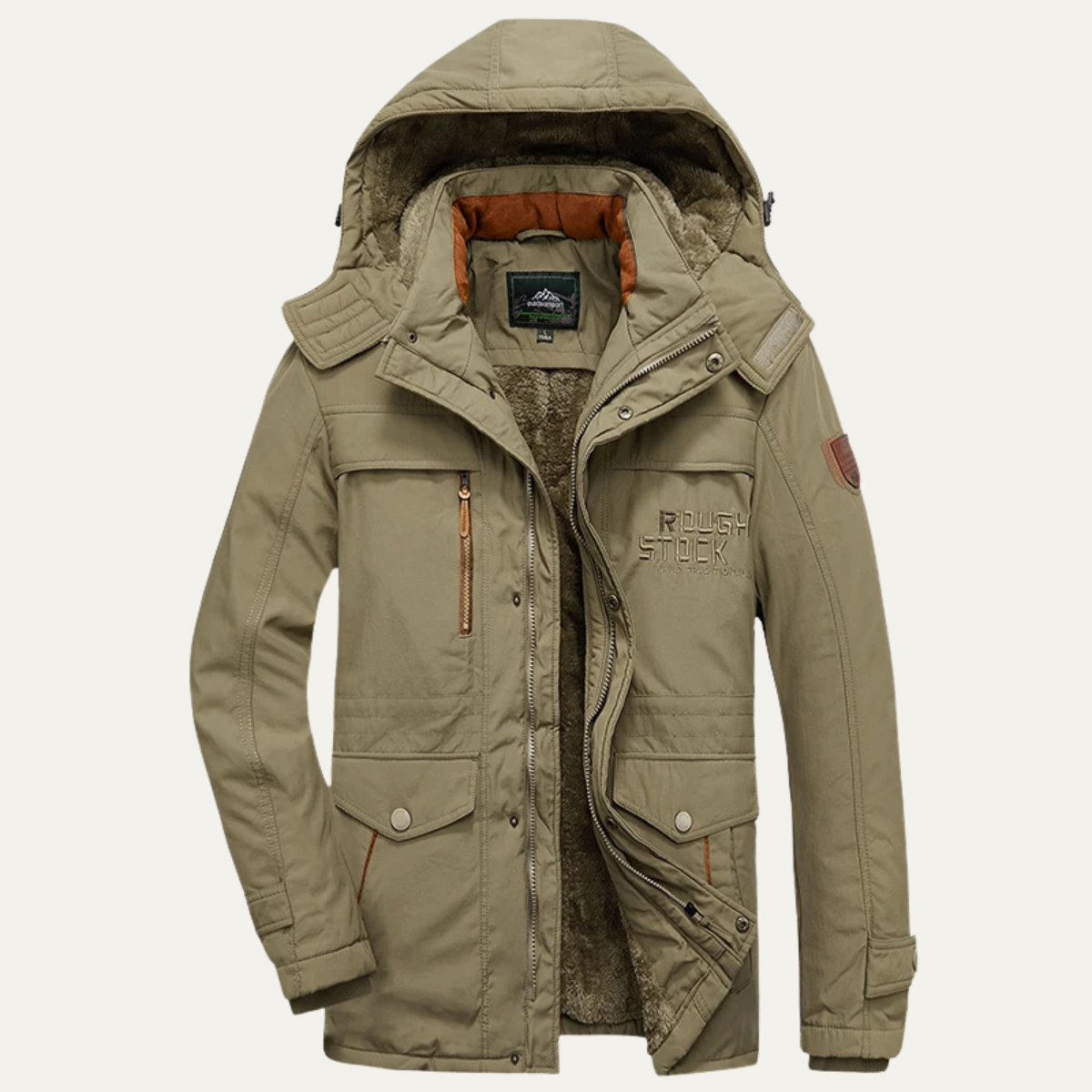 The Bellmont - Parka épaisse et chaude pour homme avec doublure en fourrure