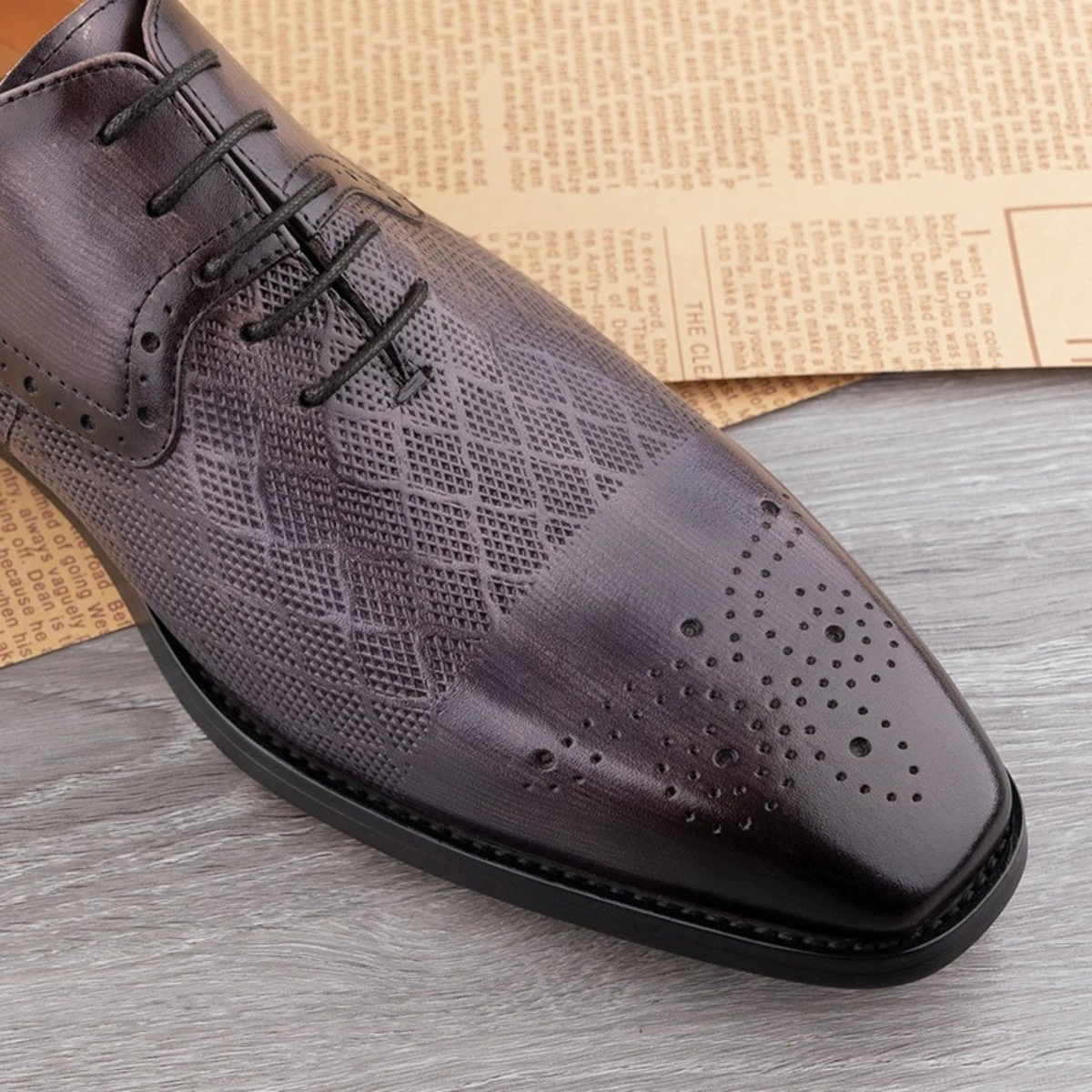 The Bolzano - Les Chaussures de Ville en Cuir pour Hommes – Chaussures à Lacets Élégantes
