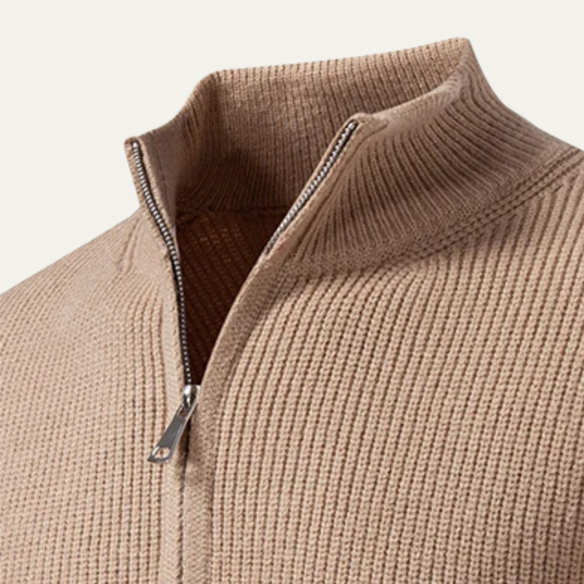 The Alberobello - Cardigan Tricoté à Col Montant pour Homme