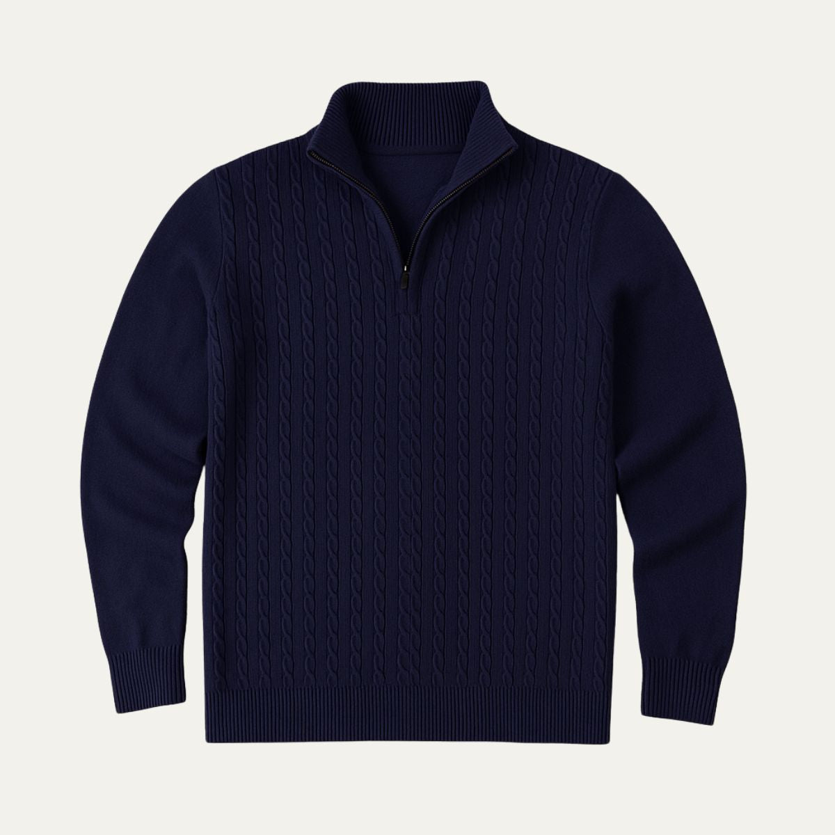 The Gstaad Pull homme demi zip zippé en cachemire