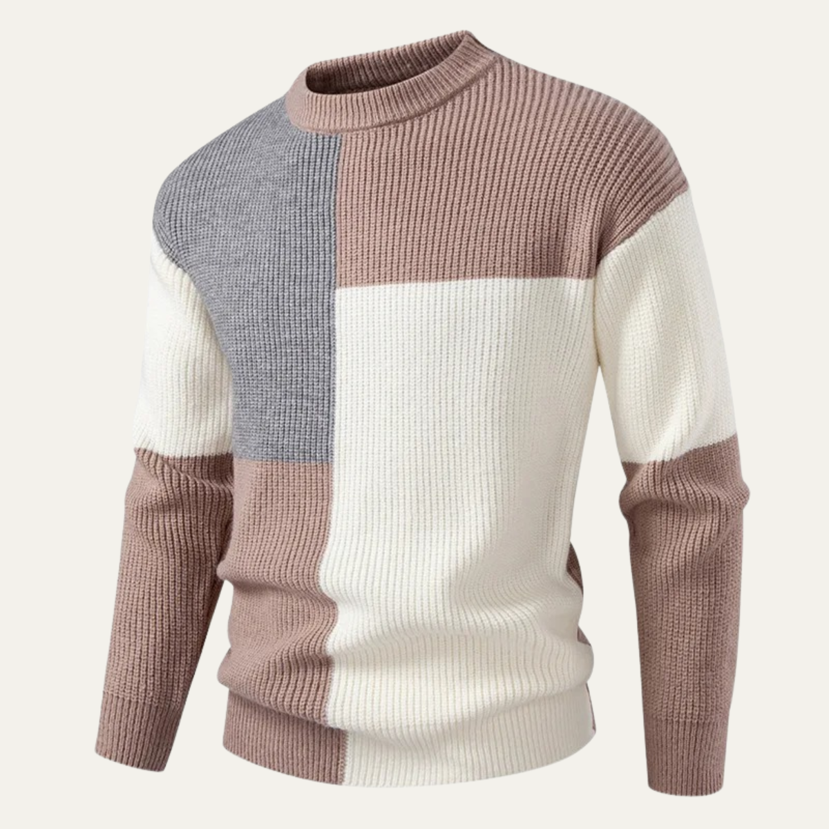 The Caldaro – pull en maille color block chaud pour homme