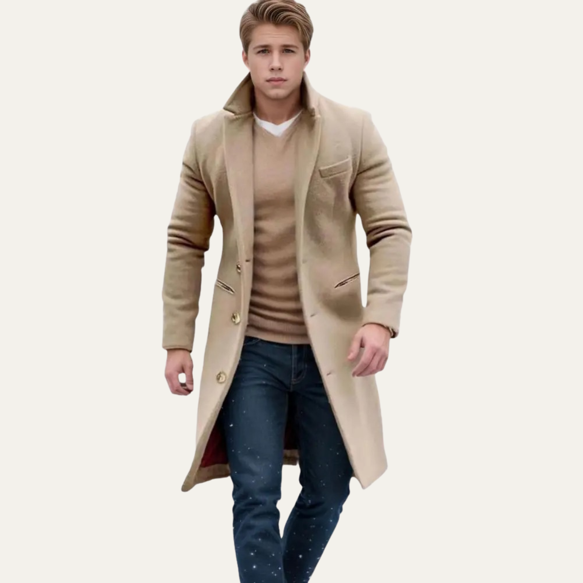 The Wandsworth Manteau d’hiver élégant en mélange de laine pour homme