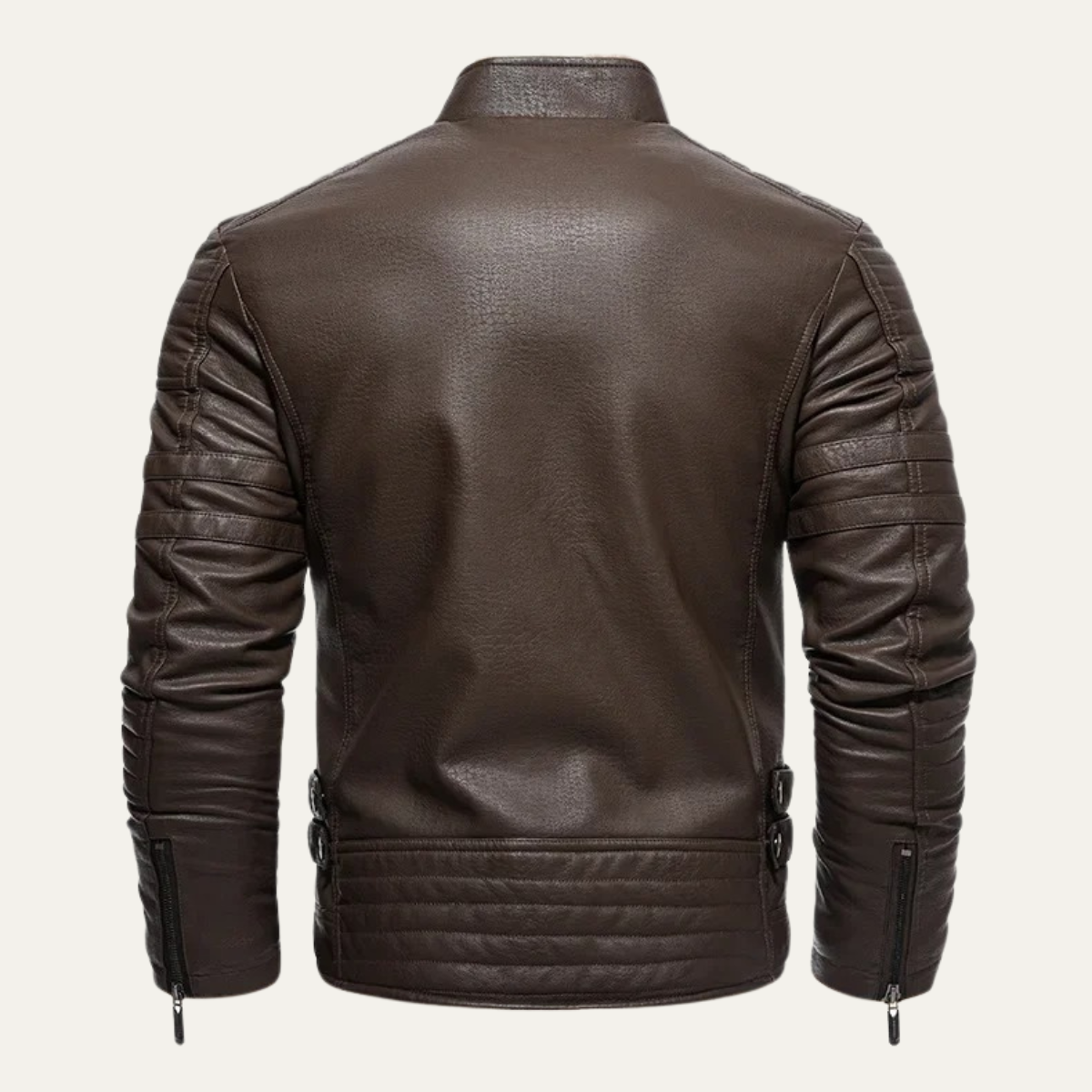 The Grayshire - Veste vintage en cuir pour homme doublée de peau de mouton