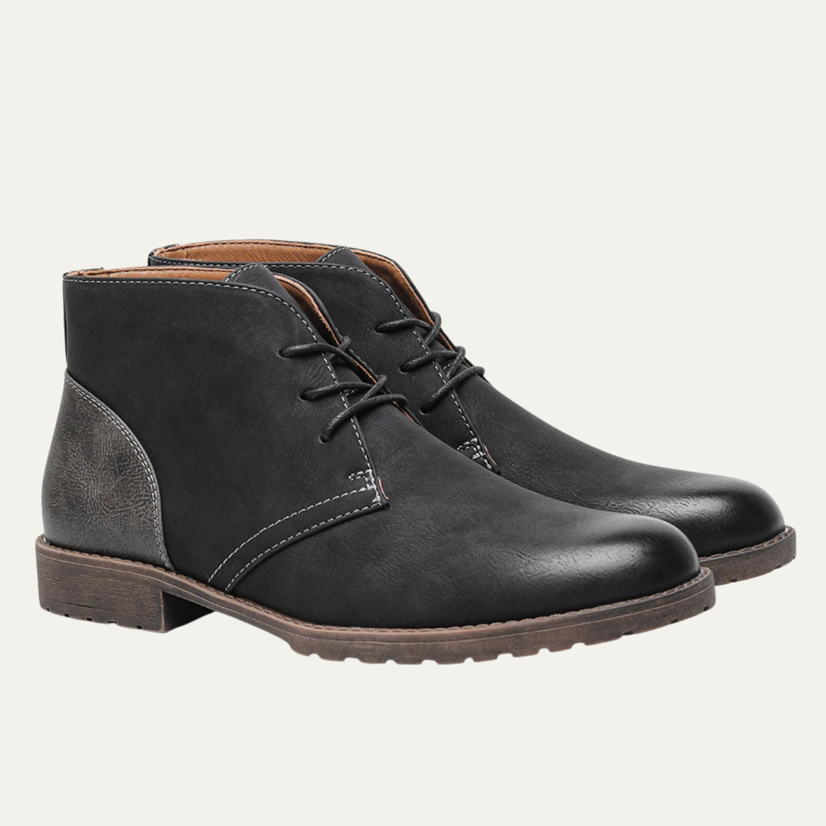 The Elderpine Bottines Élégantes en Cuir Vintage pour Homme