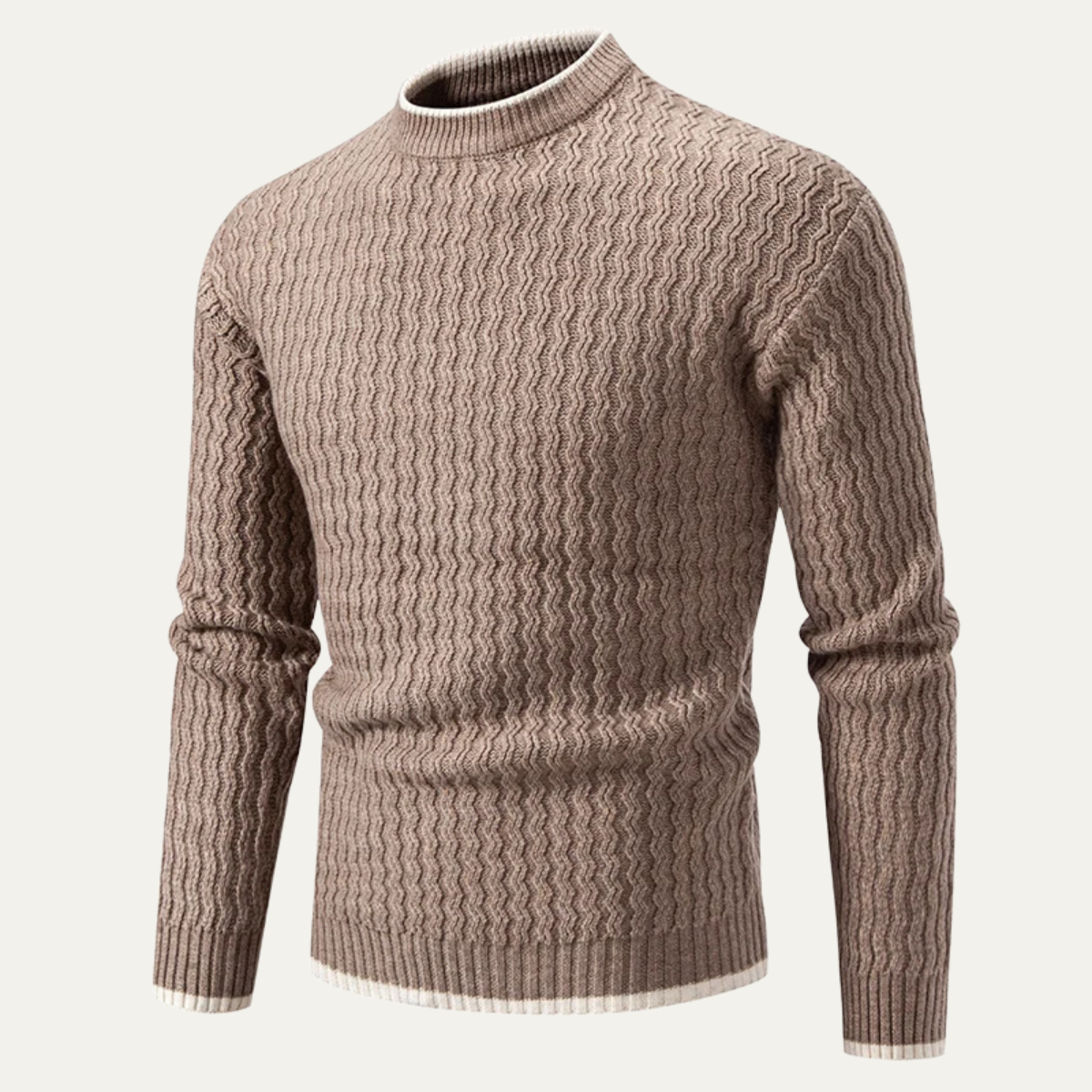The Catanzaro - Pull décontracté à col rond en tricot doux pour homme