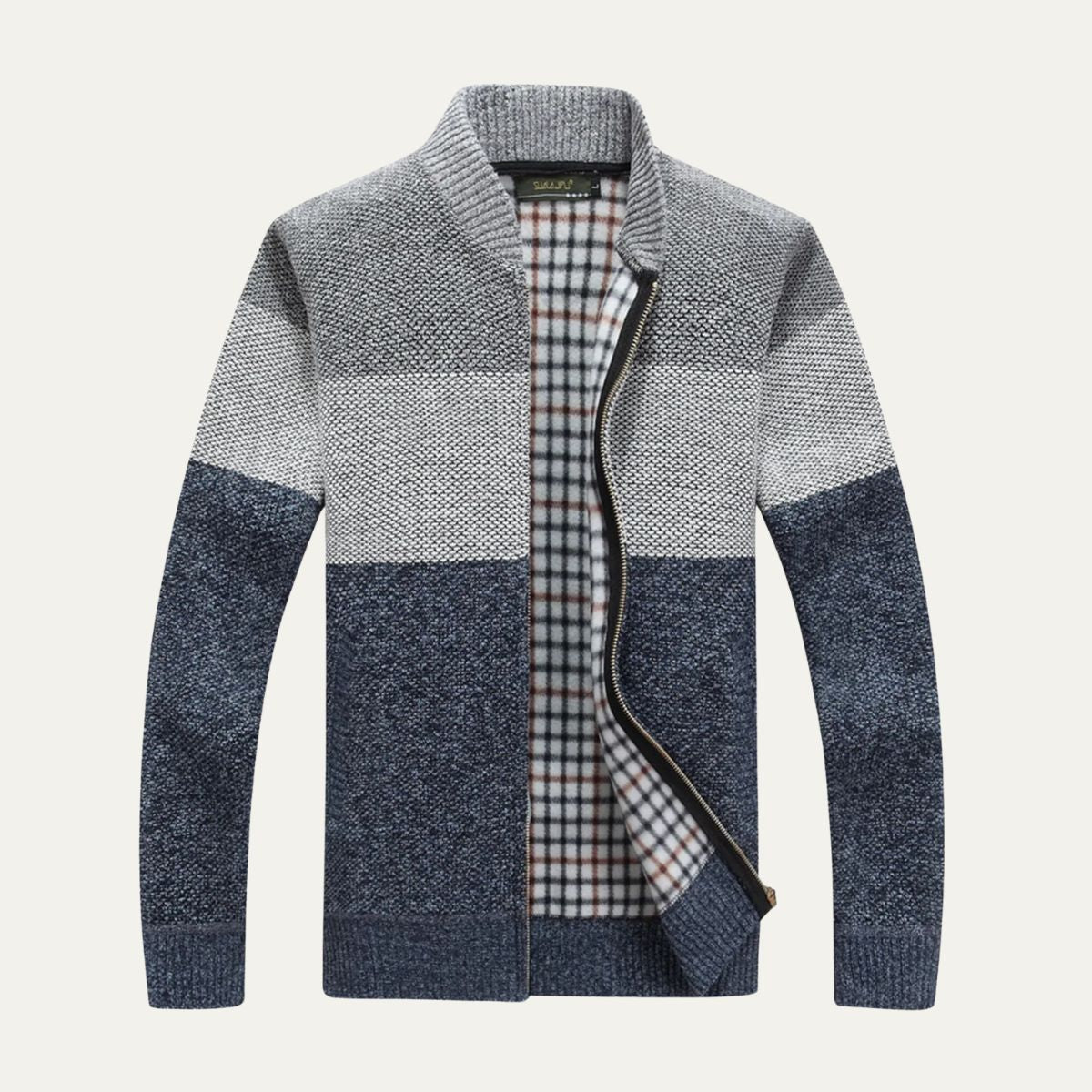 The Levanto – Cardigan Zippé à Blocs de Couleur Homme