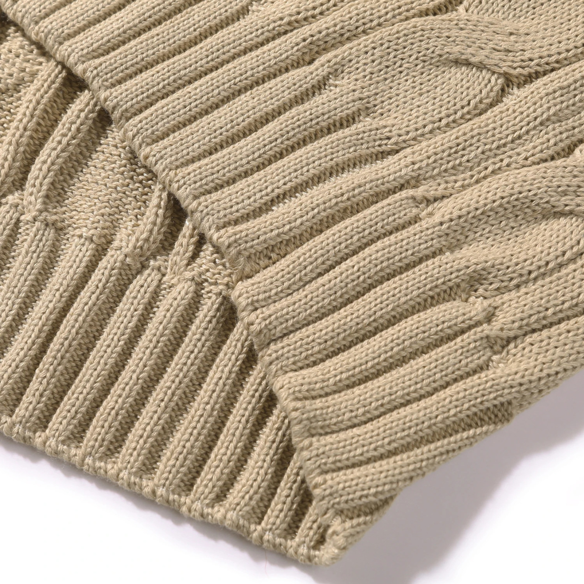 The Bevagna - Pull à Col Châle en Tricot Câble pour Homme