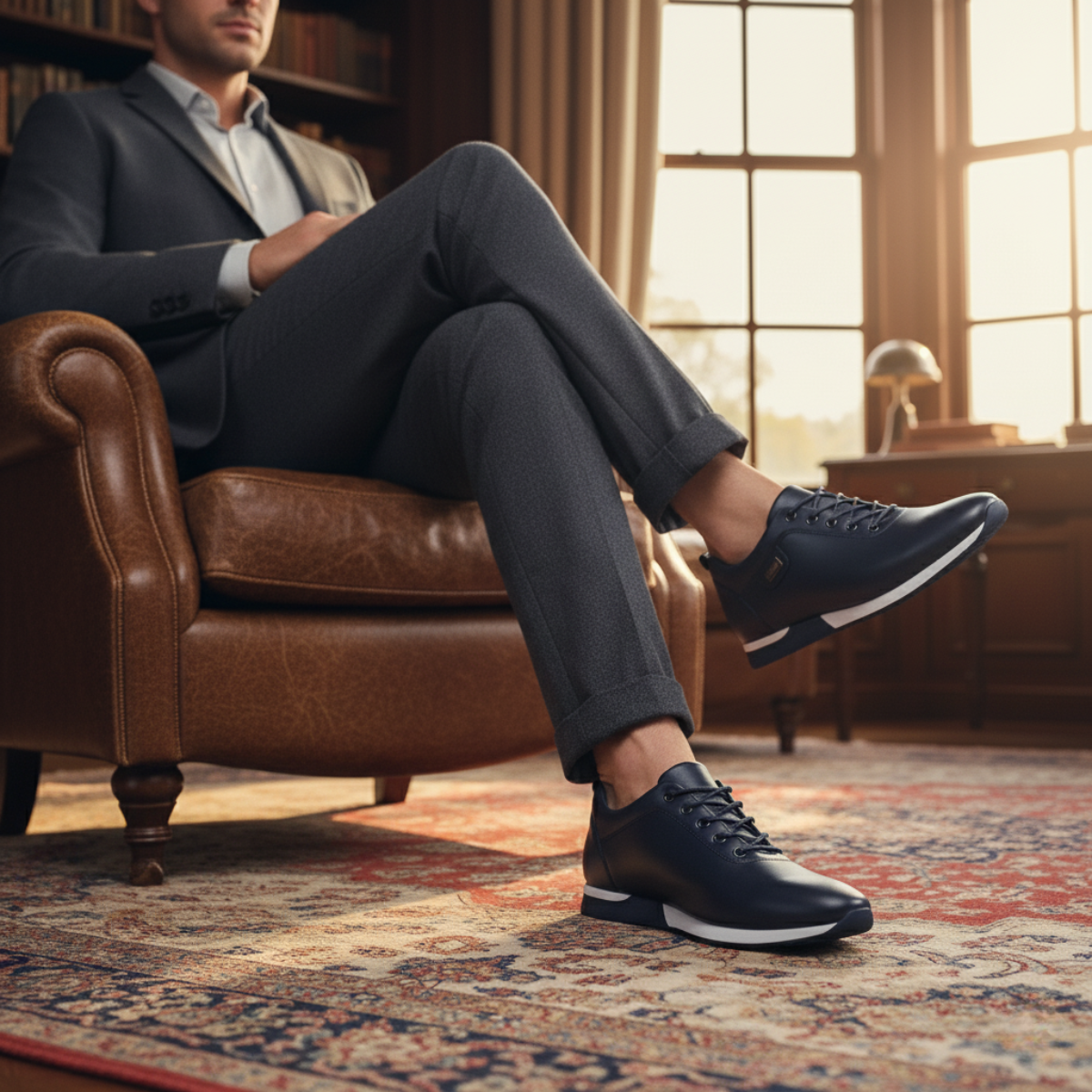 The Bond Street - Baskets Orthopédiques en Cuir pour Hommes