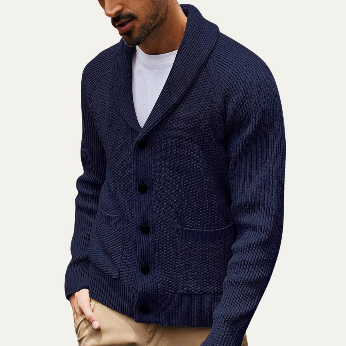The Pembroke - Cardigan Tricoté à Col Châle pour Homme