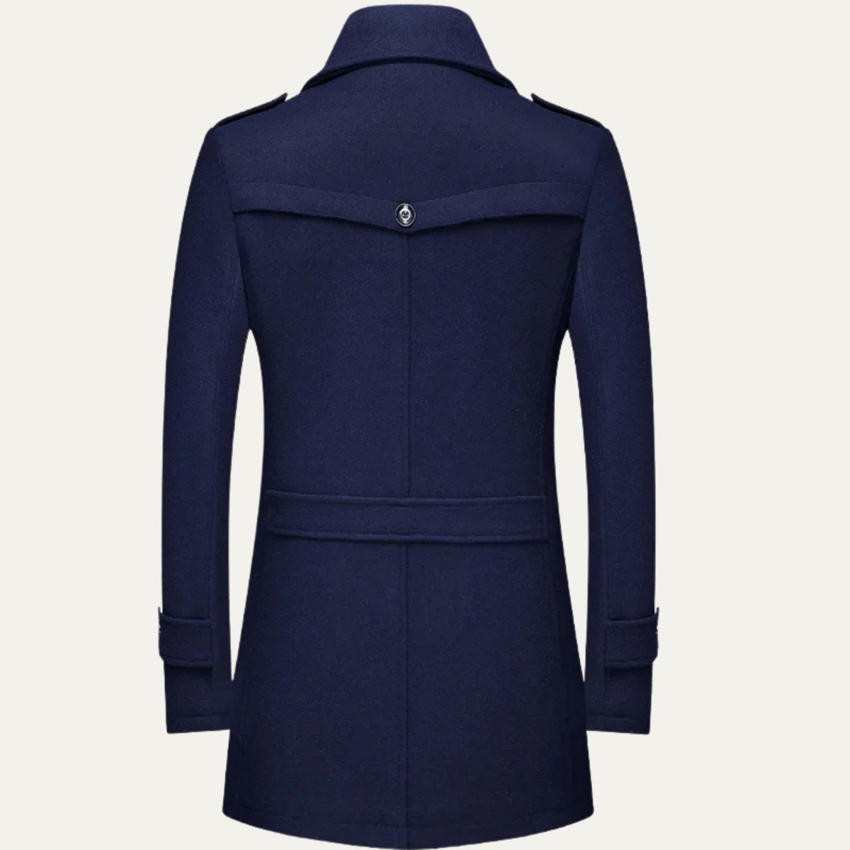 The Siena - Manteau long pour homme en laine mélangée avec col à revers