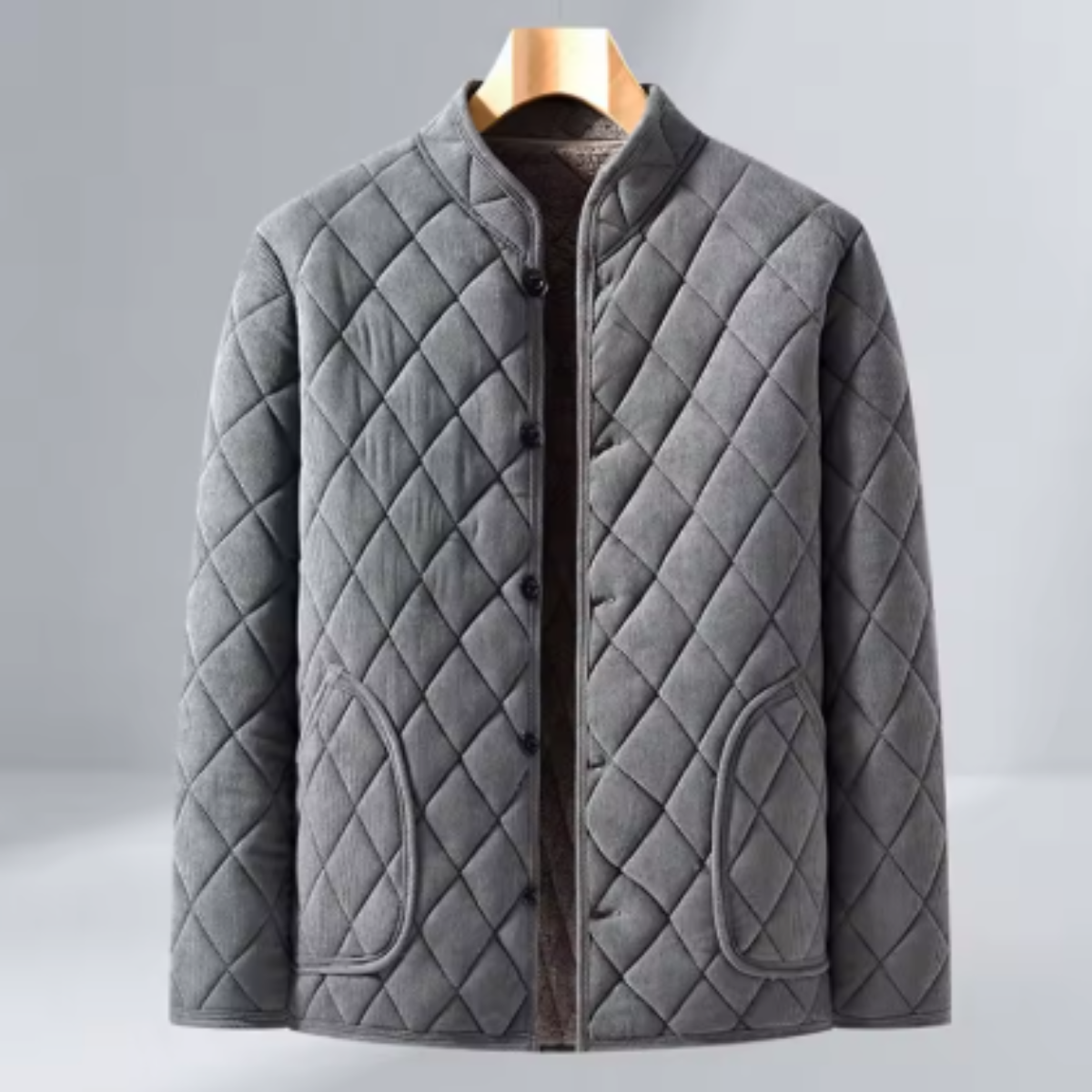 The Springdale - Veste d'hiver matelassée épaisse pour homme avec doublure en polaire